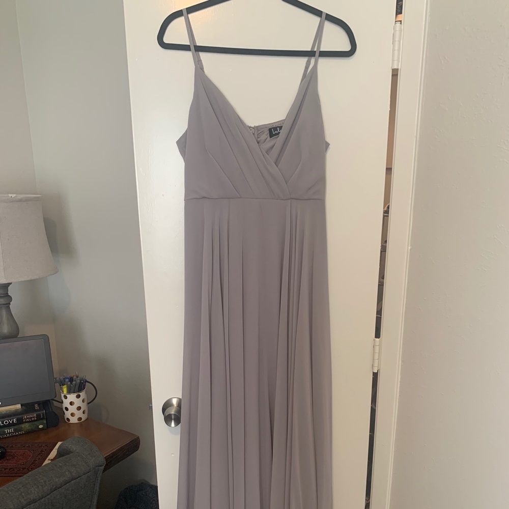 Lulus grey bridesmaid dress